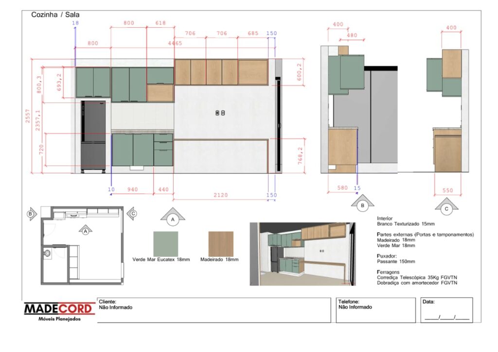 Projeto de móveis planejados para apartamento studio em pinheiros